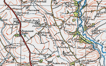 Old map of Boyton in 1919