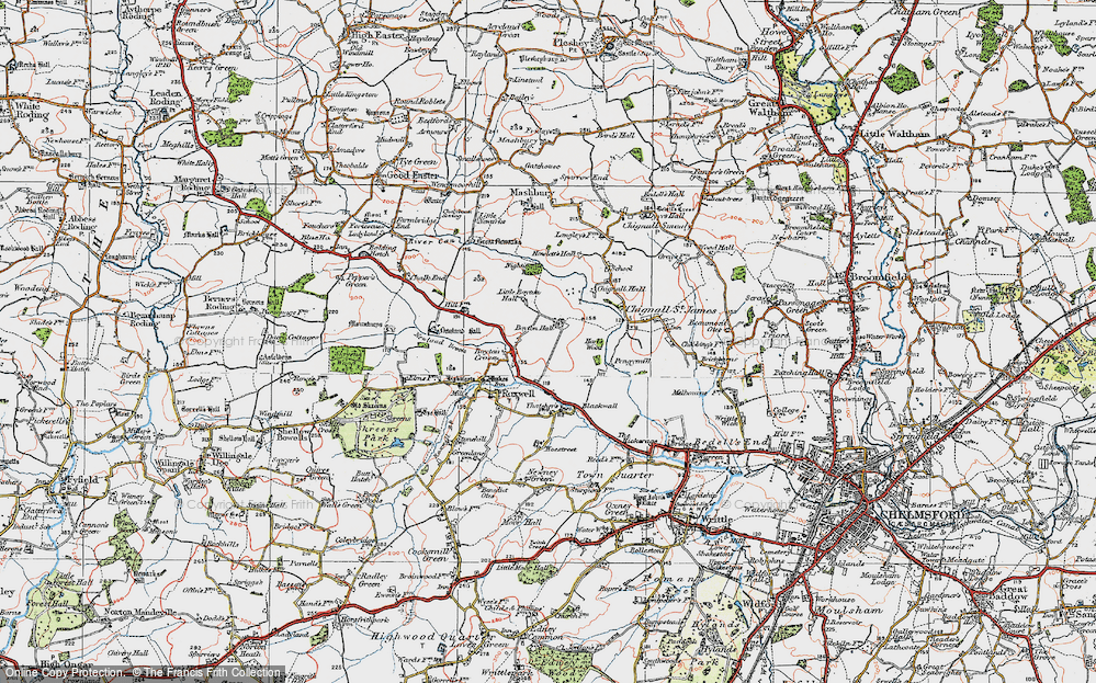 Old Map of Boyton Cross, 1919 in 1919