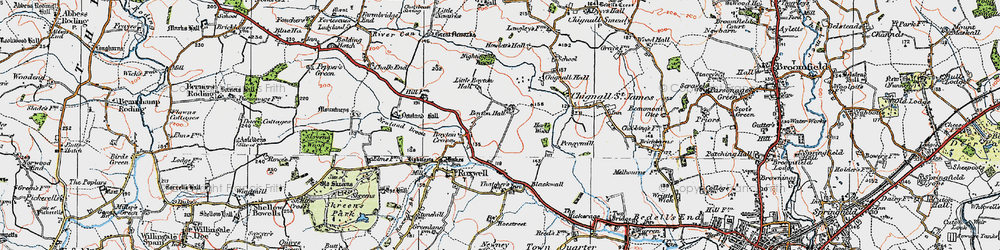 Old map of Boyton Cross in 1919