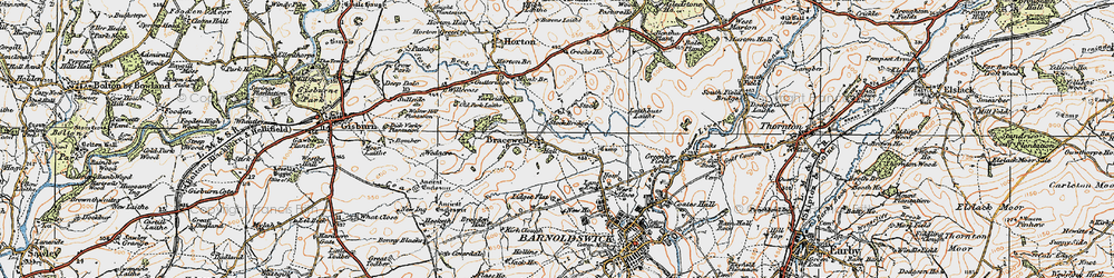 Old map of Bracewell in 1924