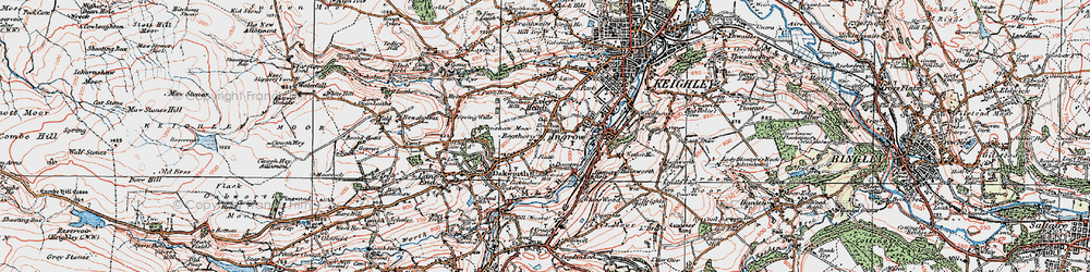 Old map of Bracken Bank in 1925