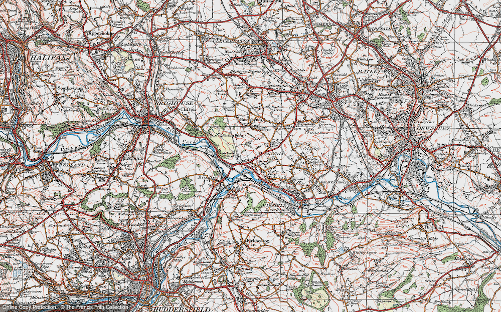 Old Map of Bracken Hill, 1925 in 1925