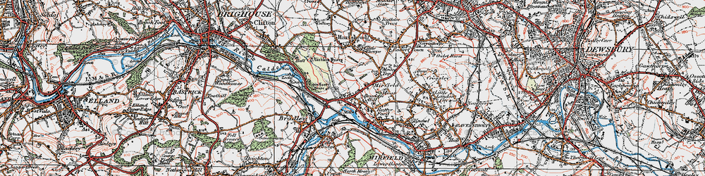 Old map of Bracken Hill in 1925