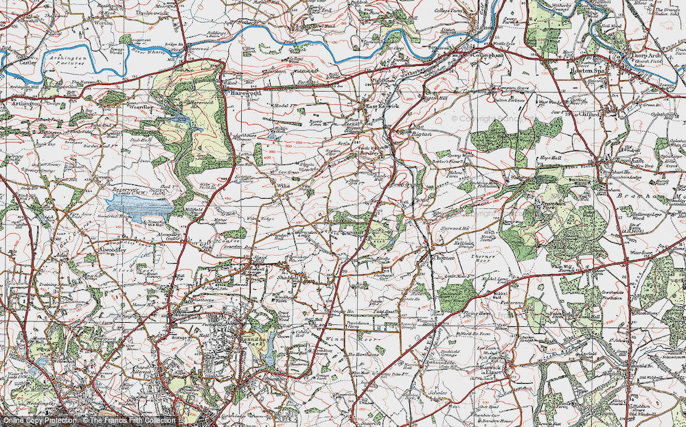 Old Map of Bracken Park, 1925 in 1925