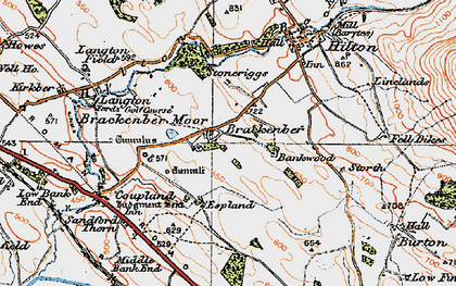 Old map of Brackenber Moor in 1925