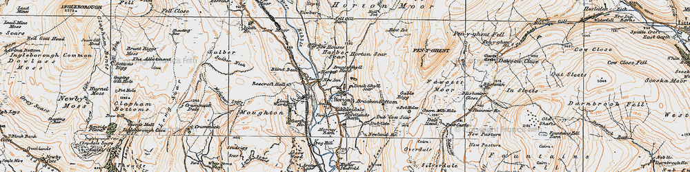 Old map of Brackenbottom in 1924