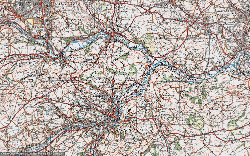Old Map of Brackenhall, 1925 in 1925