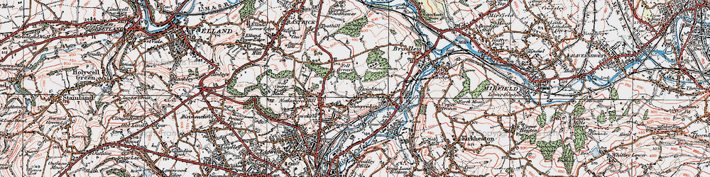 Old map of Brackenhall in 1925