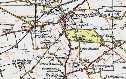 Old map of Brackenlands in 1925