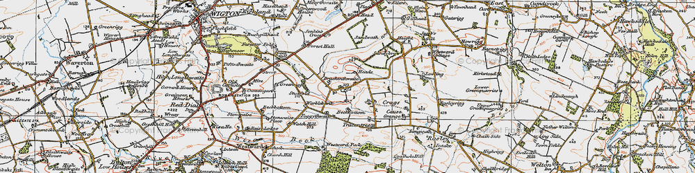 Old map of Brackenthwaite in 1925