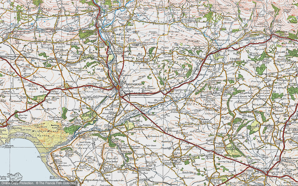Old Map of Brackla, 1922 in 1922