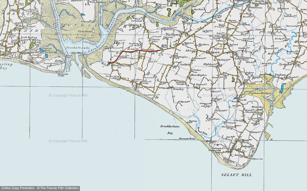 Old Map of Bracklesham, 1919 in 1919