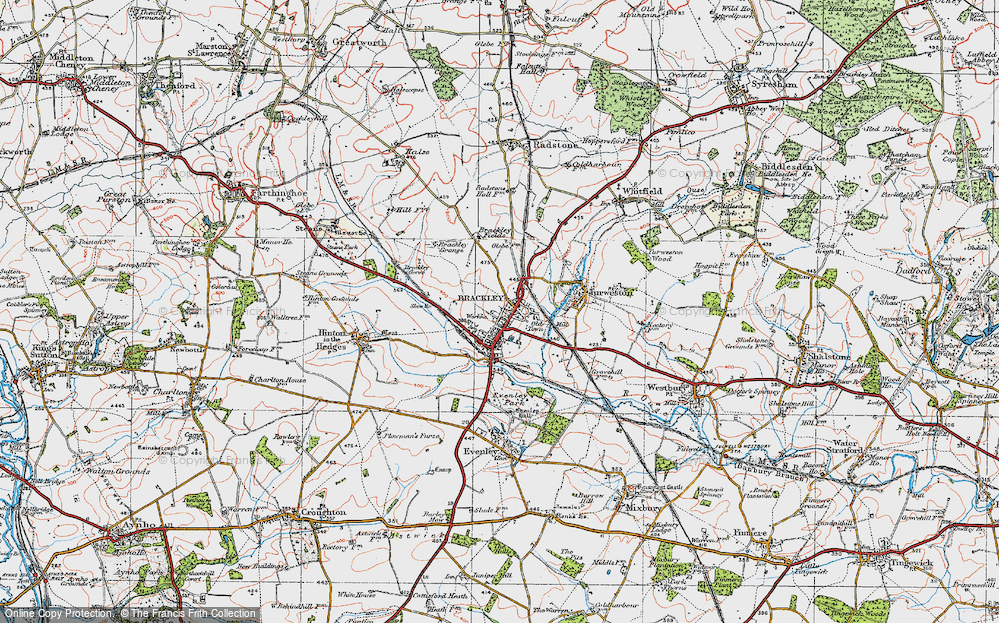 Old Map of Brackley, 1919 in 1919