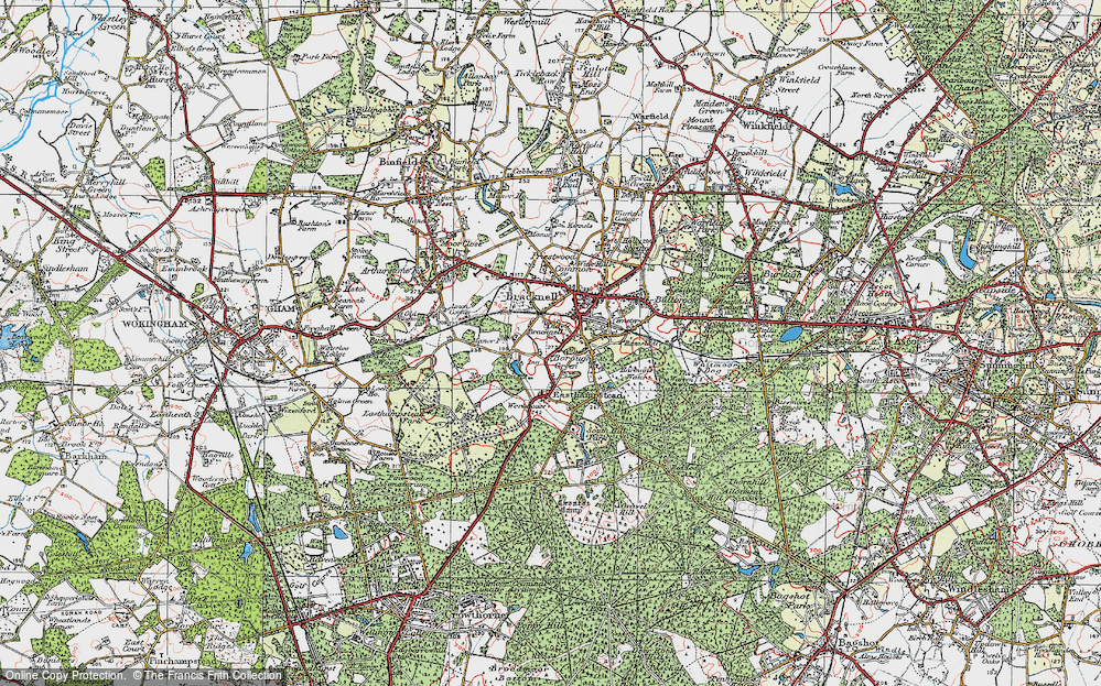Old Map of Bracknell, 1919 in 1919