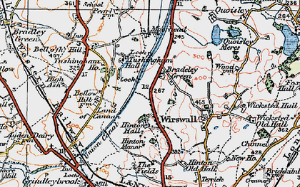 Old map of Bradeley Green in 1921