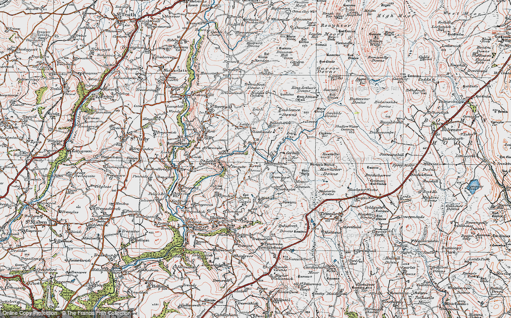 Old Map of Historic Map covering Whiteheads in 1919