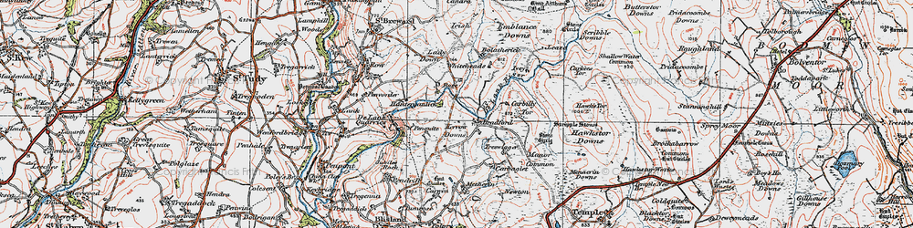 Old map of Treswigga in 1919