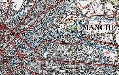 Old map of Bradford in 1924