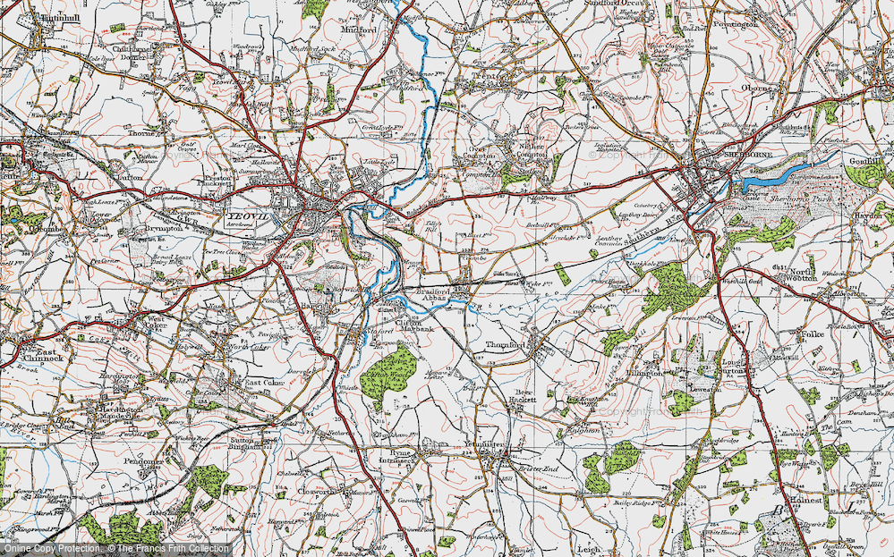 Old Map of Historic Map covering Yeovil Junc Sta in 1919