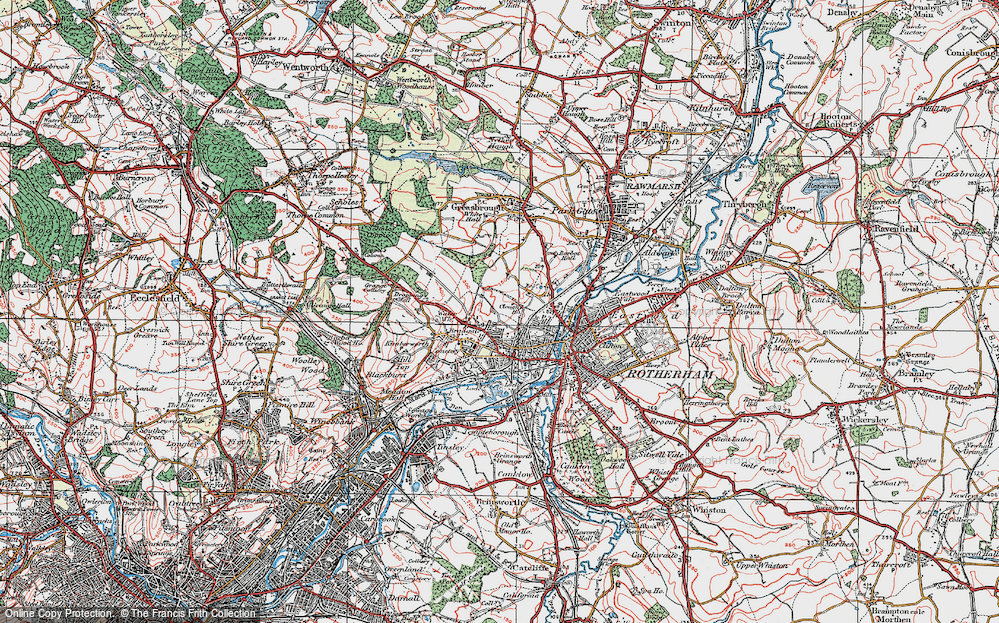 Old Map of Bradgate, 1923 in 1923