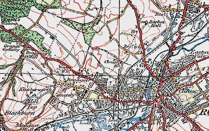 Old map of Bradgate in 1923