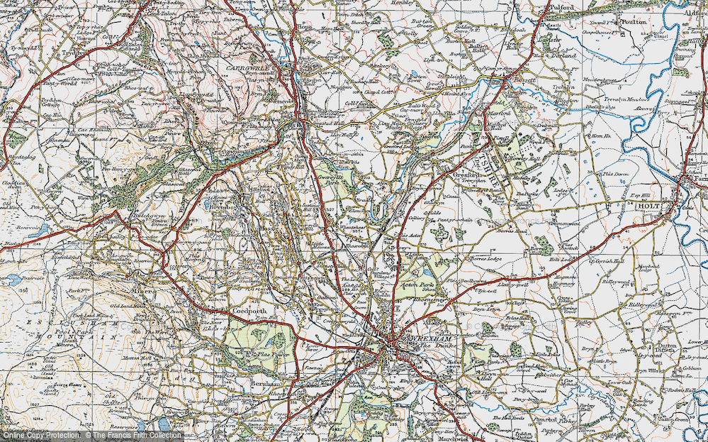 Old Map of Bradley, 1921 in 1921