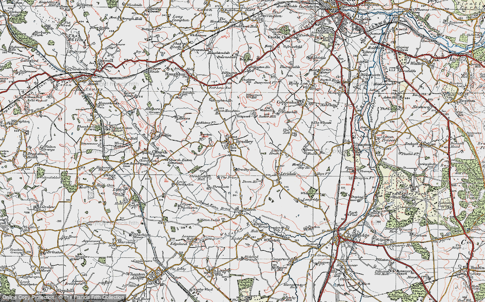 Old Map of Historic Map covering Barton in 1921