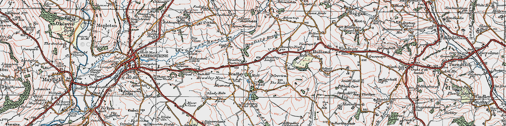 Old map of Agnes Meadow in 1921