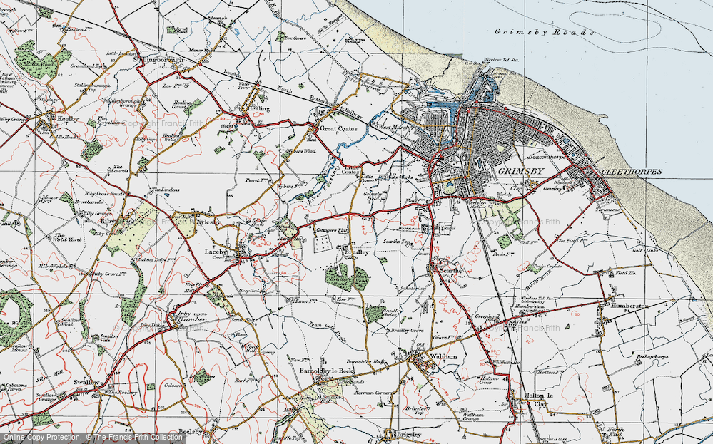 Old Map of Bradley, 1923 in 1923