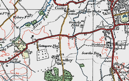 Old map of Bradley in 1923