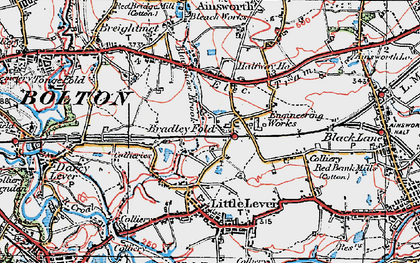 Old map of Bradley Fold in 1924