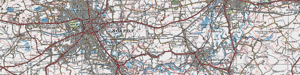 Old map of Bradley Fold in 1924