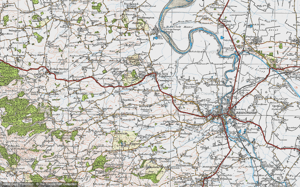 Old Map of Historic Map covering Blackmore Fm in 1919