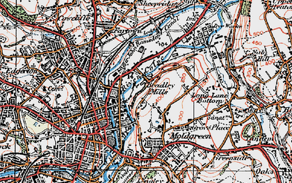 Old map of Bradley Mills in 1925