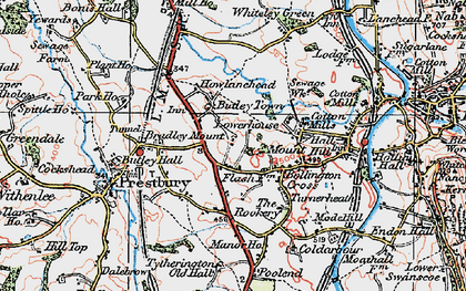 Old map of Bradley Mount in 1923