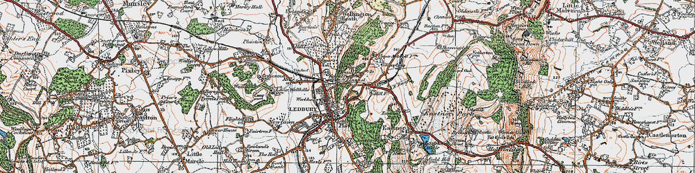 Old map of Bradlow in 1920