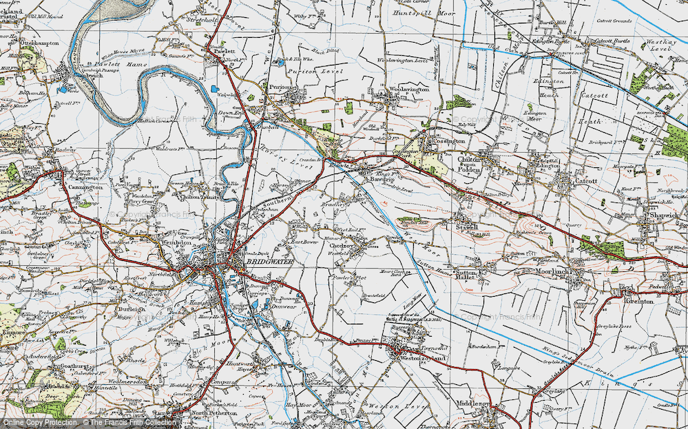 Old Map of Bradney, 1919 in 1919