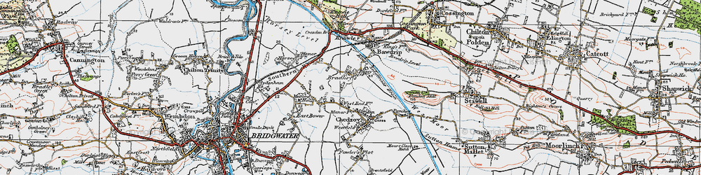 Old map of Bradney in 1919