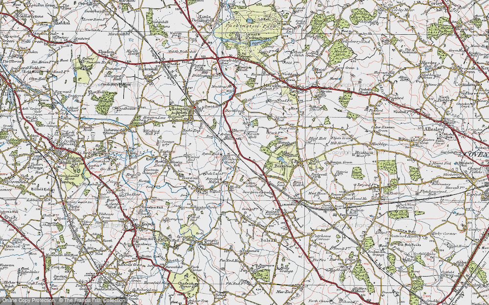 Old Map of Bradnock's Marsh, 1921 in 1921