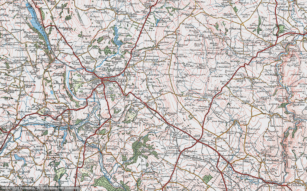 Old Map of Bradnop, 1923 in 1923