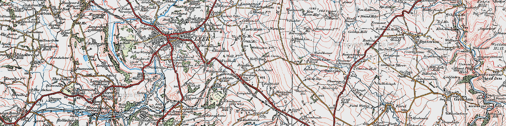 Old map of Bradnop in 1923