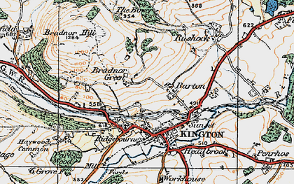 Old map of Barton in 1920