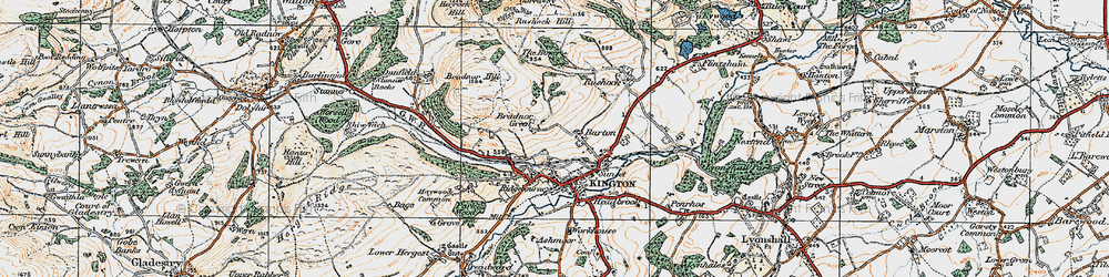 Old map of Bradnor Green in 1920