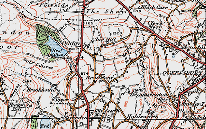 Old map of Bradshaw in 1925