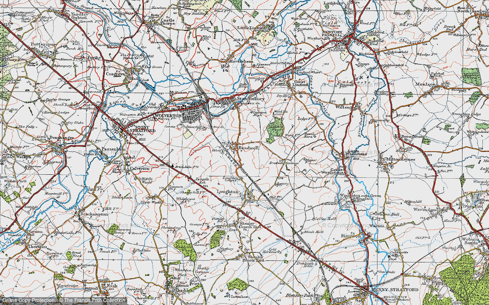Old Map of Bradwell, 1919 in 1919