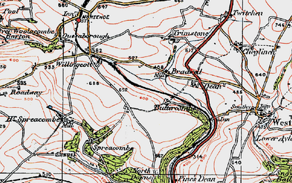 Old map of Bradwell in 1919