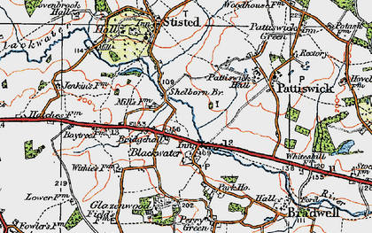 Old map of Bradwell in 1921