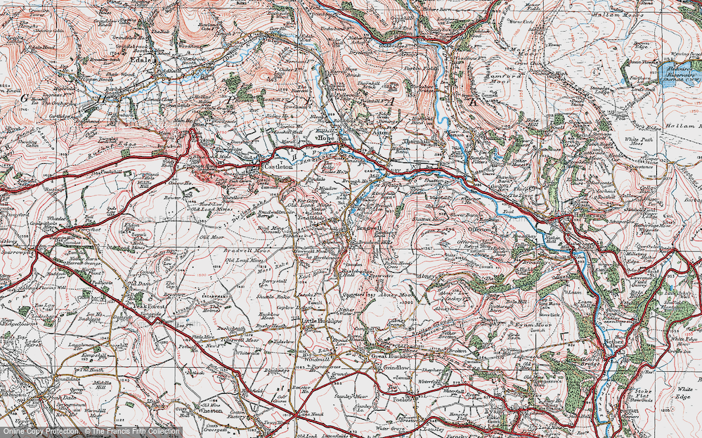 Old Map of Bradwell, 1923 in 1923