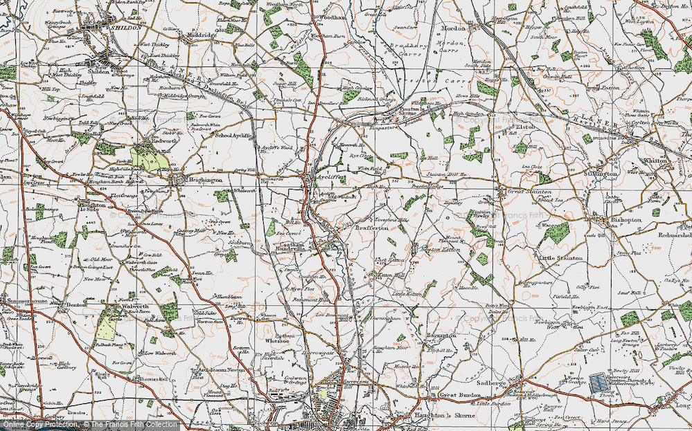 Old Map of Brafferton, 1925 in 1925