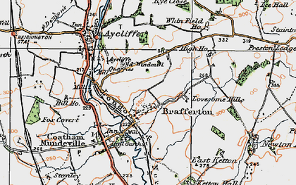 Old map of Whinfield Ho in 1925
